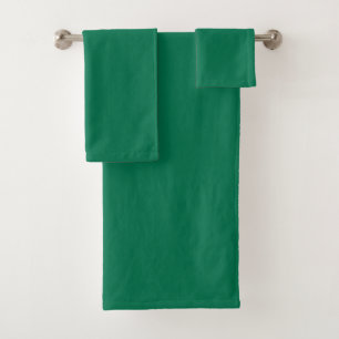 Dark spring green bath towel set