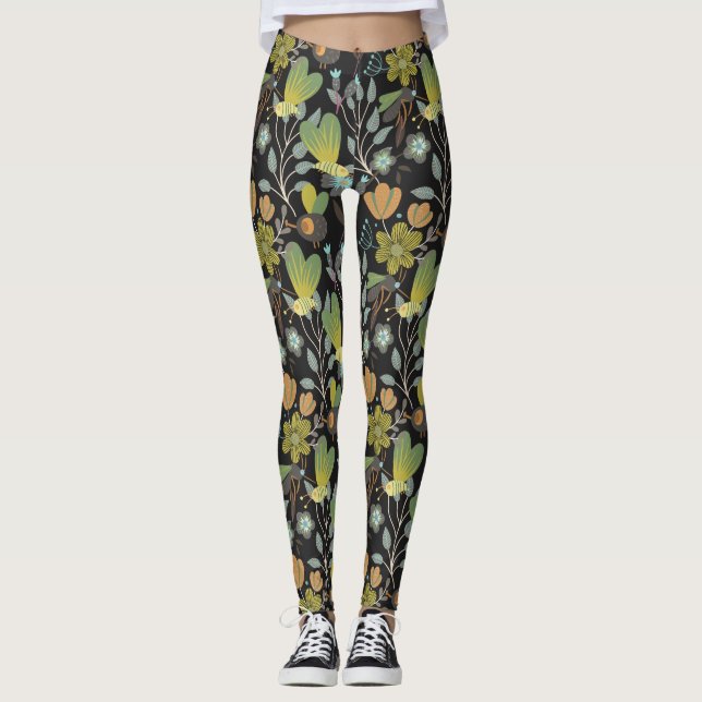 Dark Spring Pattern Leggings (Front)
