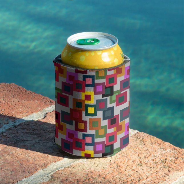 Dark Squares on Light Can Cooler (In Situ Pool)