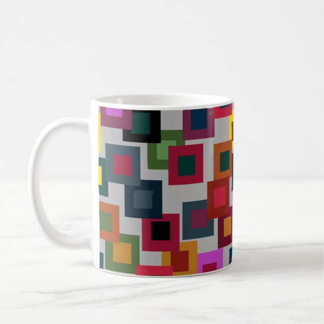 Dark Squares on Light  Coffee Mug (Left)