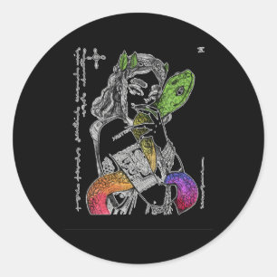 Dark Sticker5  Classic Round Sticker
