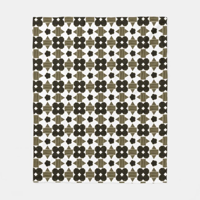 Dark stones Fancy shapes Fleece Blanket (Front)