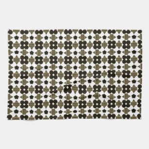 Dark stones Fancy shapes Tea Towel