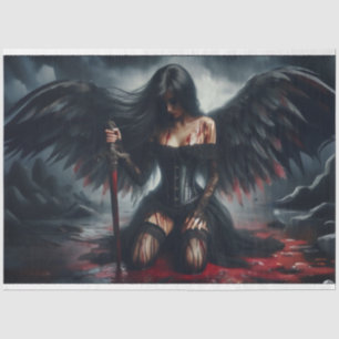 Dark Storm Angel Tissue Paper