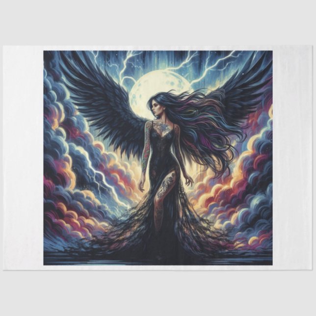 Dark Storm Angel Tissue Paper (Front)