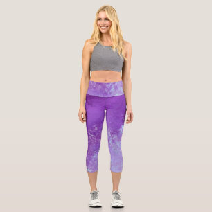 Dark Storm Clouds - Purple Capri Leggings