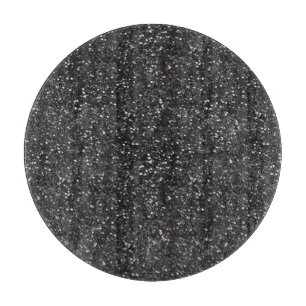 Dark Stylish Silver Grey Glitter Cutting Board