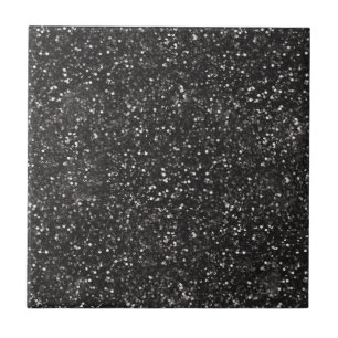 Dark Stylish Silver Grey Glitter Tile