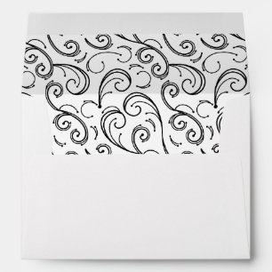 Dark Swirls   Holiday Christmas Card Envelope