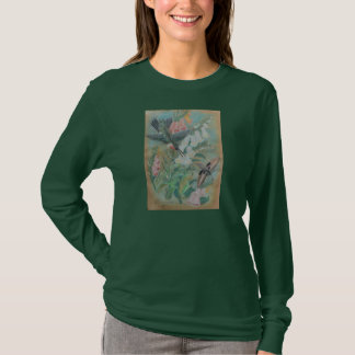 Dark t-shirt - Hummingbird and Moth