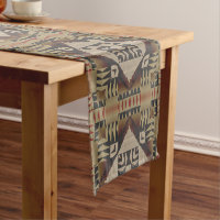 Dark Tan Taupe Brown Red Black Tribal Art
