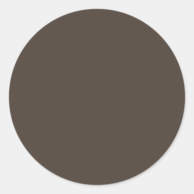 Dark Taupe Top Complementary Colour Classic Round Sticker (Front)