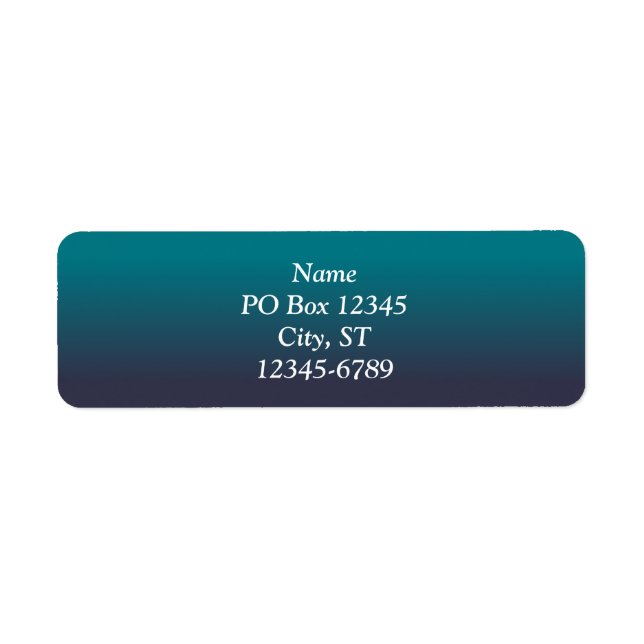 Dark Teal and Navy Blue Ombre (Front)