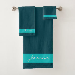 Dark Teal Bath Towel Set