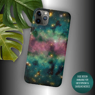Dark Teal Blue Green Pink Purple Milkyway Galaxy