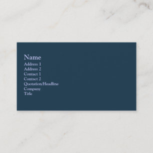 Dark Teal colour Business Card
