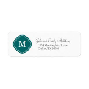 Dark Teal Custom Personalised Monogram