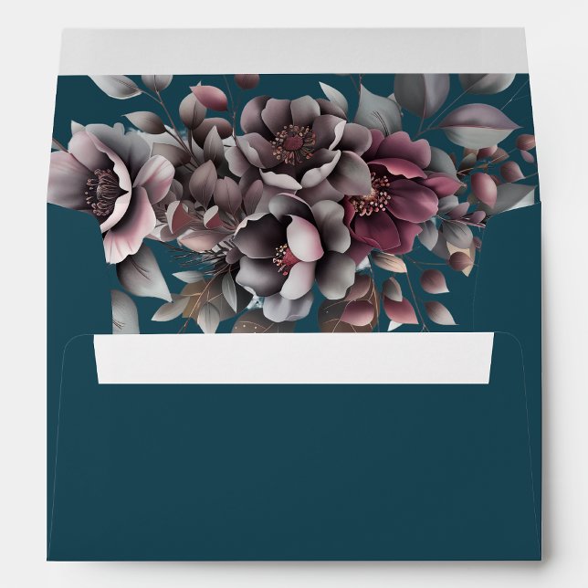 Dark Teal, Dusty Purple, Dusty Lavender, Wedding | Envelope (Creator Uploaded)