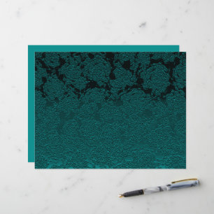 Dark Teal Elegant Succulent Pattern Decoupage