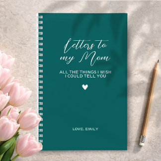 Dark Teal Grief Journal for Loss of Mother