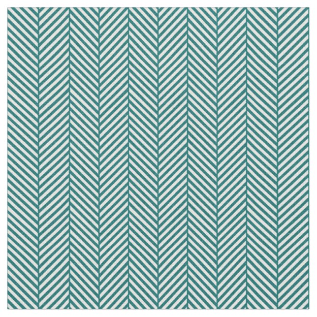 Dark Teal Herringbone Fabric (Close Up)