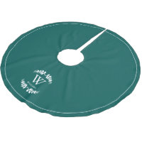 Dark Teal Laurel Family Monogram Custom