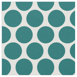 Dark Teal Mod Dots Fabric