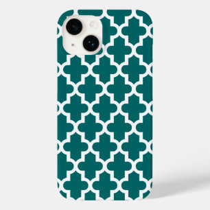 Dark Teal Modern Moroccan Pattern Case-Mate iPhone 14 Case