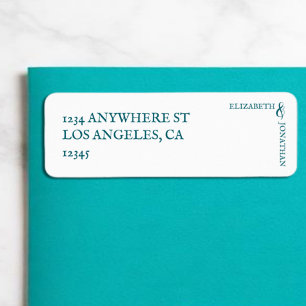 Dark Teal Modern Typography Wedding