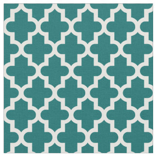 Dark Teal Moroccan Print Fabric