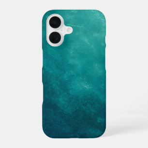 Dark Teal Ombre Texture iPhone 16 Case