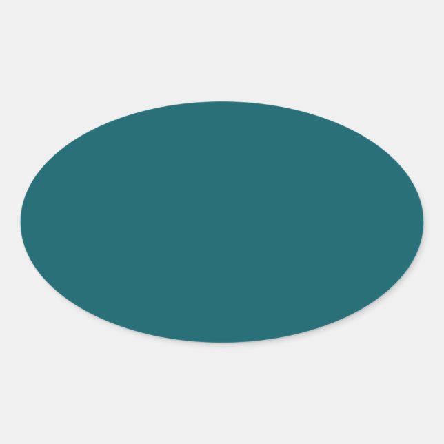Dark Teal Oval Sticker (Front)