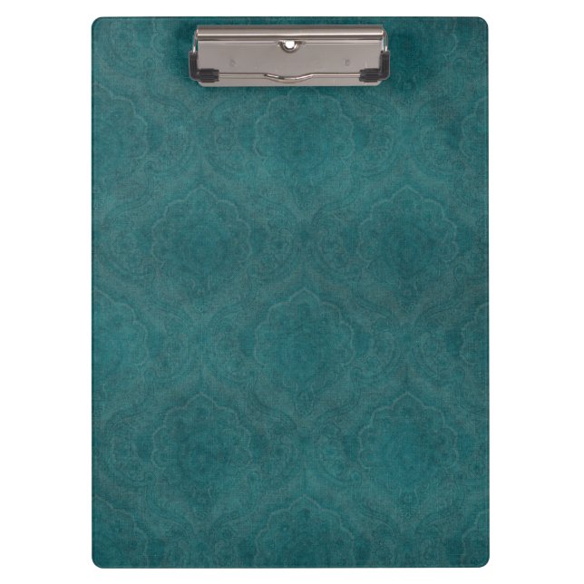 Dark Teal Pattern background Clipboard (Front)