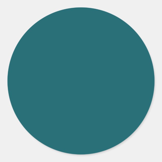 Dark Teal Round Sticker (Front)
