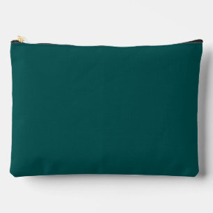 Dark Teal Solid Colour Accessory Pouch