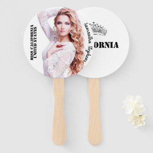 Dark Text Pageant Fan Wavers - Set of 10 Fans