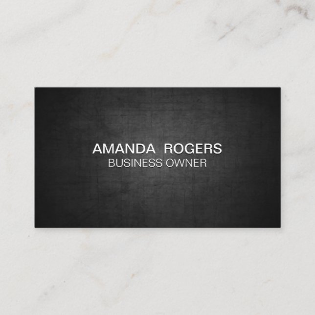 Dark Texture Background Business Card (Front)