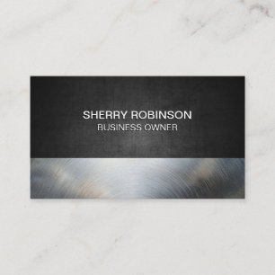 Dark Texture Metallic Brushed Business Card