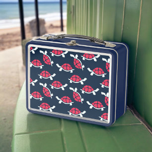 Dark Theme Tortoise  Metal Lunch Box