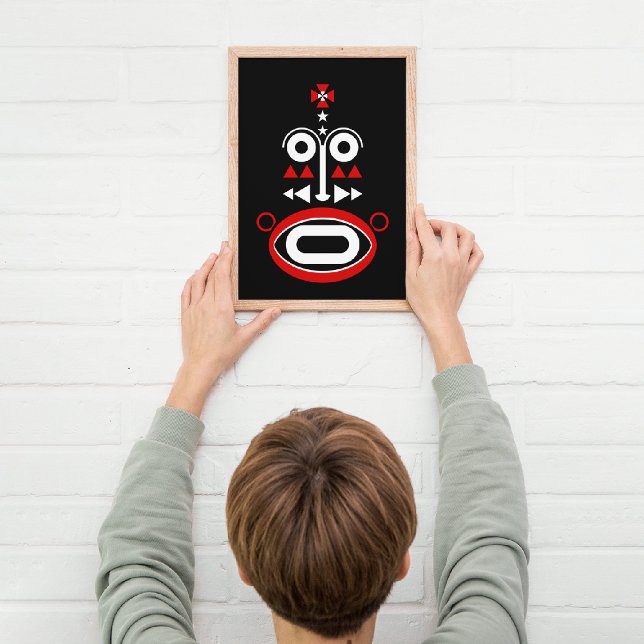 Dark Theme Tribal Mask Canvas Print (Creator Uploaded)