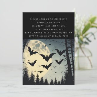 Dark Themed Birthday Invitation