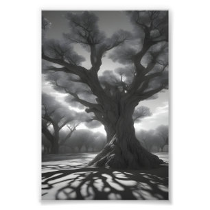 Dark trees photo print