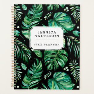 Dark Tropical Jungle Leaf Planner
