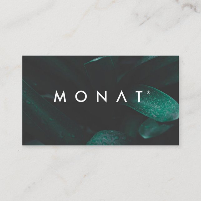 Dark Tropical Monat Business Card (Front)