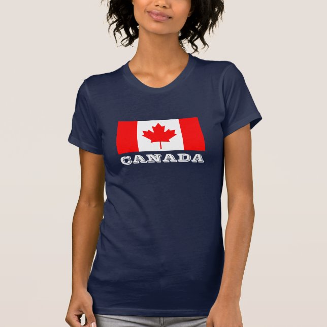 Dark tshirt with Canada flag | Canadian maple leaf (Front)