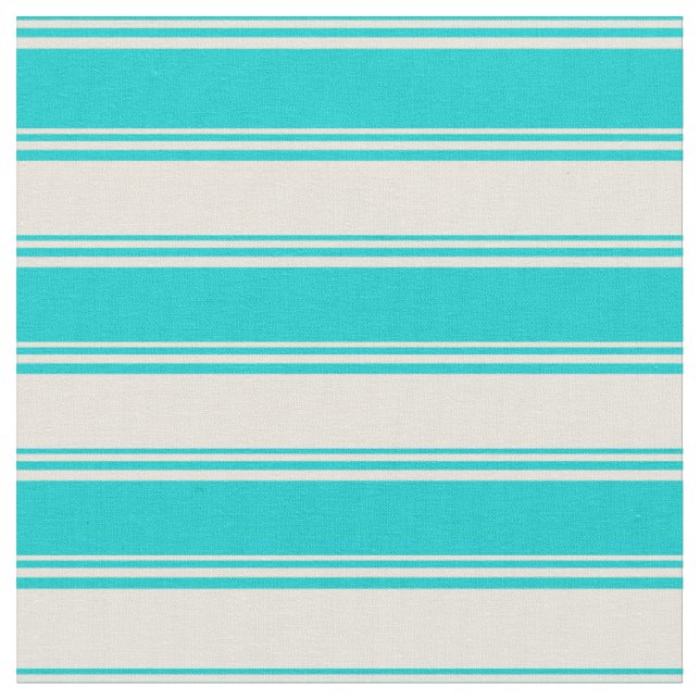 Dark Turquoise and Beige Coloured Pattern Fabric (Close Up)