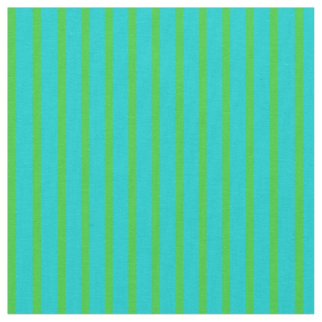 Dark Turquoise and Lime Green Coloured Pattern Fabric (Close Up)