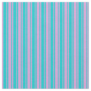 Dark Turquoise and Plum Pattern of Stripes Fabric
