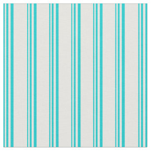 Dark Turquoise and White Coloured Striped Pattern Fabric