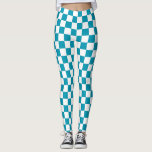 Dark turquoise checkered  leggings<br><div class="desc">Dark turquoise checkered</div>